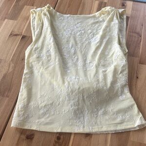 Fashion Nova Light Yellow Floral Blouse